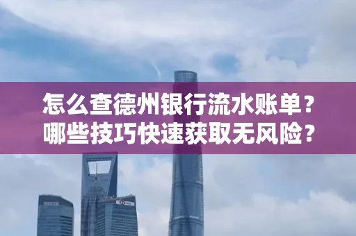 怎么查德州银行流水账单？哪些技巧快速获取无风险？
